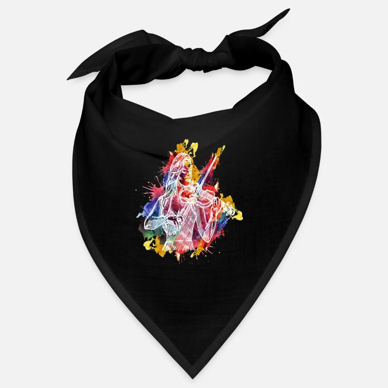 Conception de citation de violon aquarelle pour Bandana
