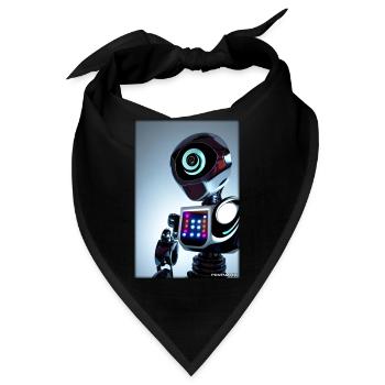 Roboter Zukunft Technik Wissenschaft Android - Bandana - Schwarz - Vorne