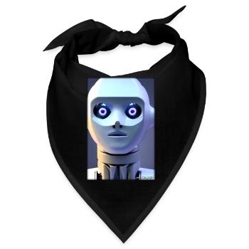 Roboter Zukunft Technik Wissenschaft Android - Bandana - Schwarz - Vorne