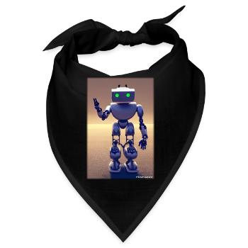 Roboter Zukunft Technik Wissenschaft Android - Bandana - Schwarz - Vorne