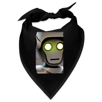 Roboter Zukunft Technik Wissenschaft Android - Bandana - Schwarz - Vorne