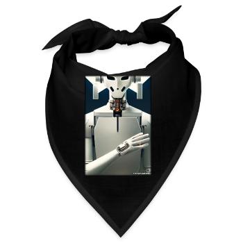 Roboter Zukunft Technik Wissenschaft Android - Bandana - Schwarz - Vorne