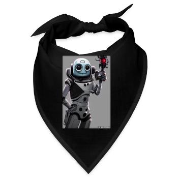 Roboter Zukunft Technik Wissenschaft Android - Bandana - Schwarz - Vorne