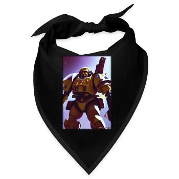 Kampfbot Roboter Supersoldat Maschine Krieger - Bandana - Schwarz - Vorne