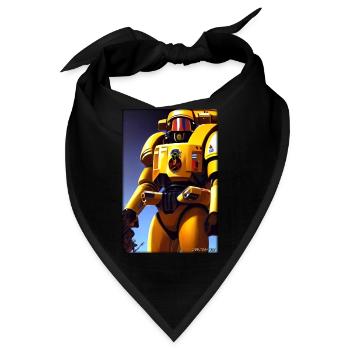 Kampfbot Roboter Supersoldat Maschine Krieger - Bandana - Schwarz - Vorne