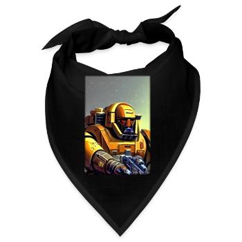 Kampfbot Roboter Supersoldat Maschine Krieger - Bandana - Schwarz - Vorne
