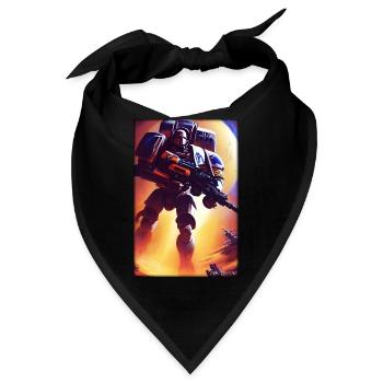 Kampfbot Roboter Supersoldat Maschine Krieger - Bandana - Schwarz - Vorne