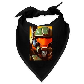 Kampfbot Roboter Supersoldat Maschine Krieger - Bandana - Schwarz - Vorne