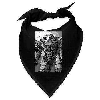 Kampfbot Roboter Supersoldat Maschine Krieger - Bandana - Schwarz - Vorne