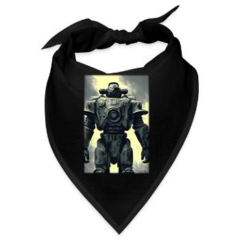 Kampfbot Roboter Supersoldat Maschine Krieger - Bandana - Schwarz - Vorne