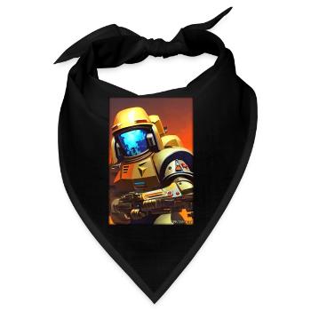 Kampfbot Roboter Supersoldat Maschine Krieger - Bandana - Schwarz - Vorne