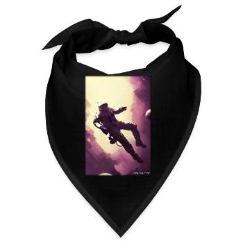 Astronaut Zukunft Sci-Fi Technik - Bandana - Schwarz - Vorne