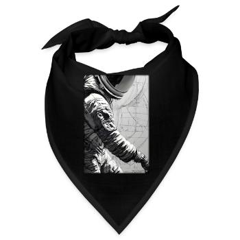 Astronaut Zukunft Sci-Fi Technik - Bandana - Schwarz - Vorne