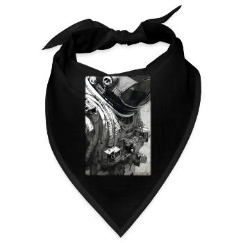 Astronaut Zukunft Sci-Fi Technik - Bandana - Schwarz - Vorne