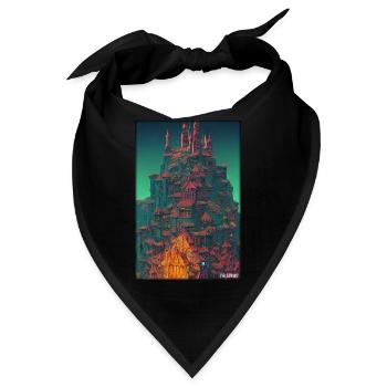 Schloss Burg Festung Architektur Landschaft - Bandana - Schwarz - Vorne