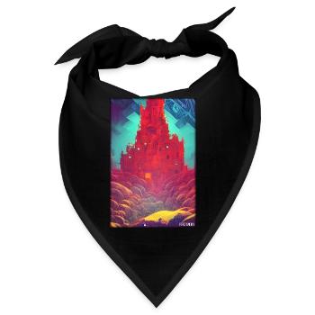 Schloss Burg Festung Architektur Landschaft - Bandana - Schwarz - Vorne