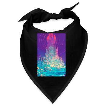 Schloss Burg Festung Architektur Landschaft - Bandana - Schwarz - Vorne