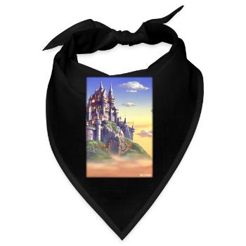 Schloss Burg Festung Architektur Landschaft - Bandana - Schwarz - Vorne