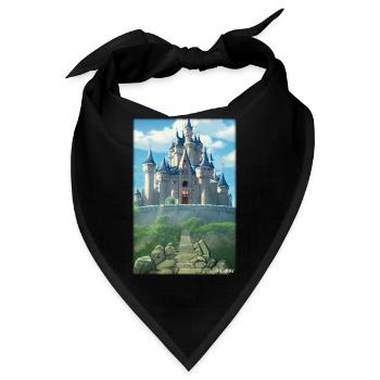 Schloss Burg Festung Architektur Landschaft - Bandana - Schwarz - Vorne