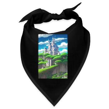 Schloss Burg Festung Architektur Landschaft - Bandana - Schwarz - Vorne