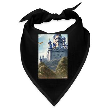 Schloss Burg Festung Architektur Landschaft - Bandana - Schwarz - Vorne