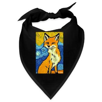 Fuchs Tierwelt Waldtier Tiere Wildnis - Bandana - Schwarz - Vorne