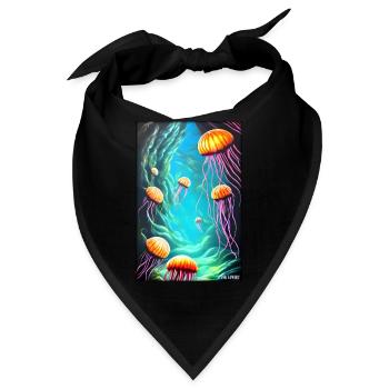 Meeresleben Unterwasserwelt Fische Meerestier See - Bandana - Schwarz - Vorne