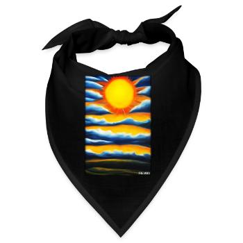 Sonne Sommer Natur Urlaub Sonnenschein Sonnenlicht - Bandana - Schwarz - Vorne