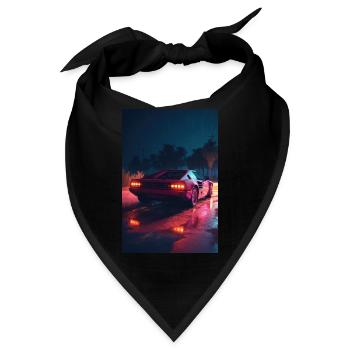 Future Drive: Neon Spuren vom Synthwave Abenteuer - Bandana - Schwarz - Vorne