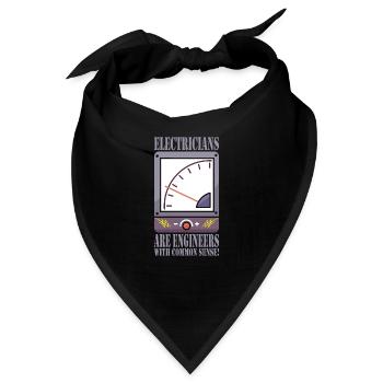 Elektriker - Bandana - Schwarz - Vorne