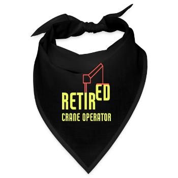 Retired Crane Operator Heavy Equipment Operator - Bandana - Schwarz - Vorne