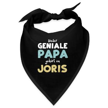 Dieser Geniale Papa Gehört Zu Joris - Bandana - Schwarz - Vorne