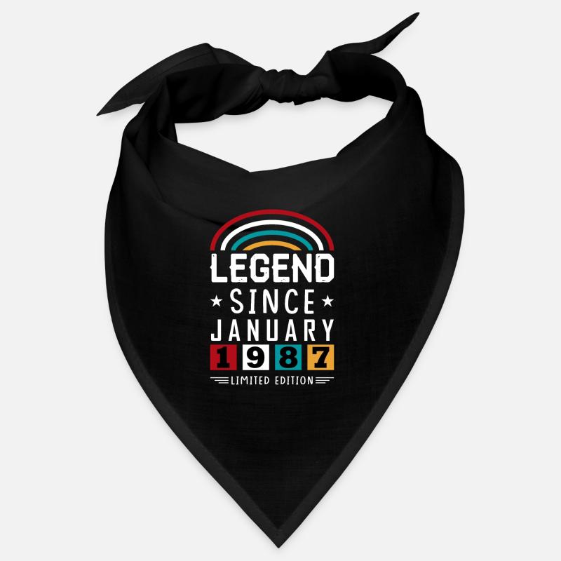 1987 Legend Since Geburtstag Geschenk Januar Bandana