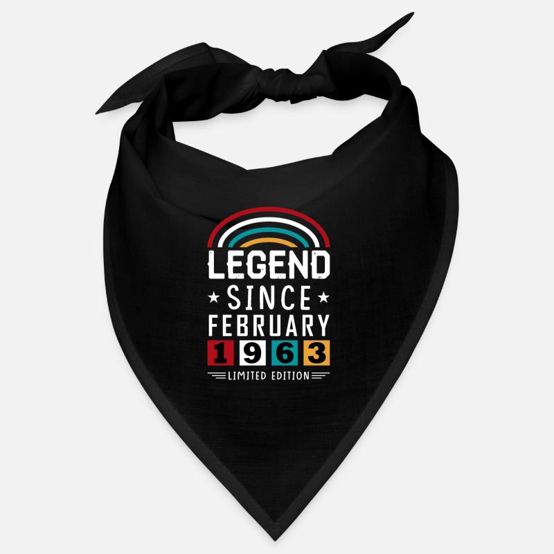1963 Legend Since Birthday Gift Février Bandana