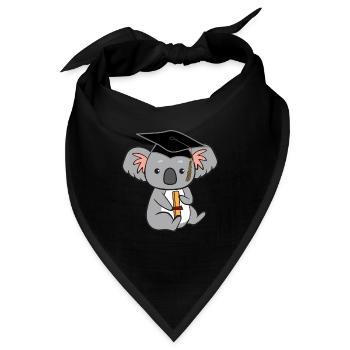 Koala mit Diplom - Bandana - Schwarz - Vorne