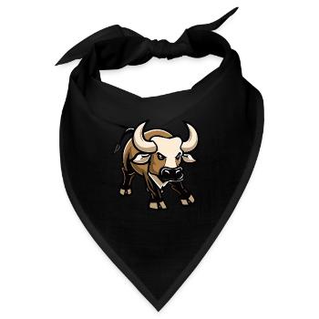 Stier Comic - Bandana - Schwarz - Vorne