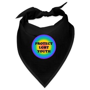 LGBT-Jugendliche schützen - Bandana - Schwarz - Vorne