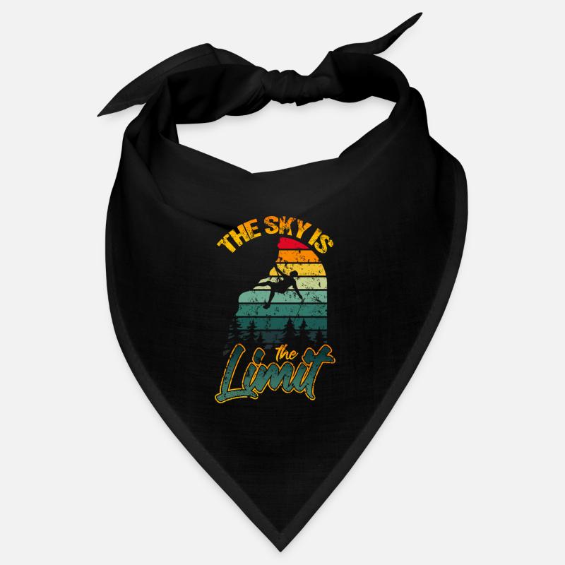 Rock Climbing Retro The Sky Is The Limit Funny Bandana