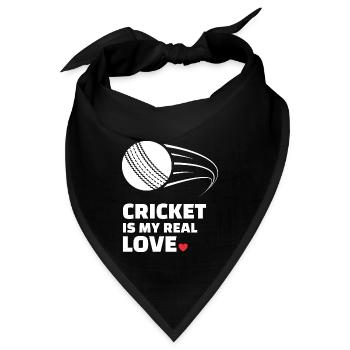 Ich Liebe Cricket Für Alle Cricketspieler - Bandana - Schwarz - Vorne