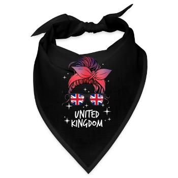 Großbritannien - Bandana - Schwarz - Vorne