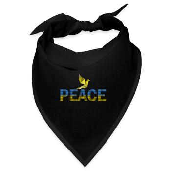 Peace Dove Dot Design - Bandana - Schwarz - Vorne