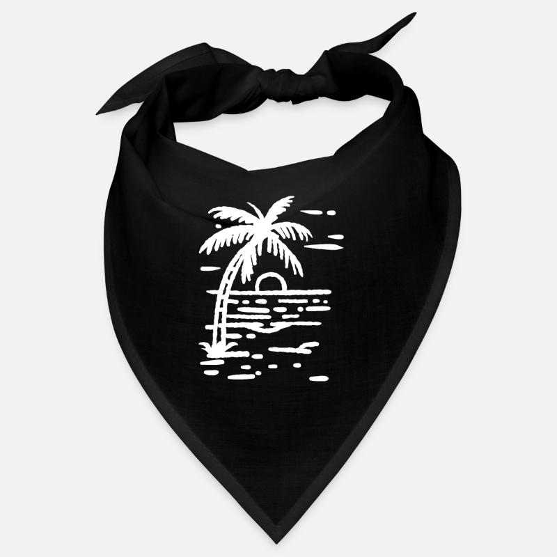 Beach palm tree at sunset Bandana