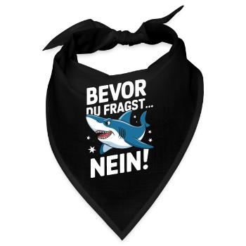 Hai Haifisch Haie Haifische - Bandana - Schwarz - Vorne