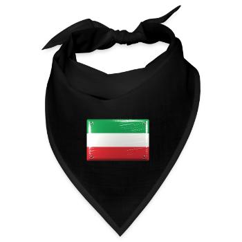 Italien Flagge Fahne Blechschild-Optik - Bandana - Schwarz - Vorne