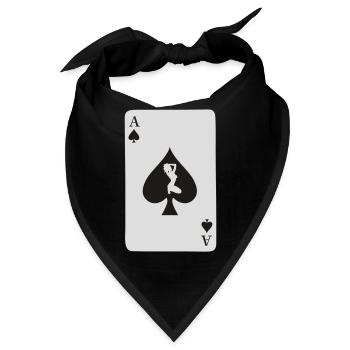 Karte Ace of Spade mit sexy Mädchen - Bandana - Schwarz - Vorne