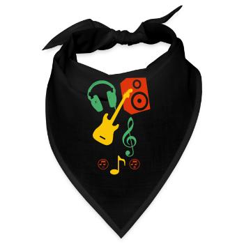 music - Bandana - Schwarz - Vorne