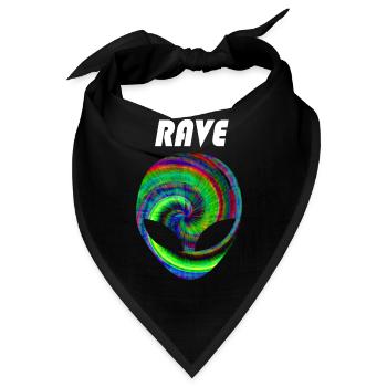 Rave Rave Rave - Bandana - Schwarz - Vorne