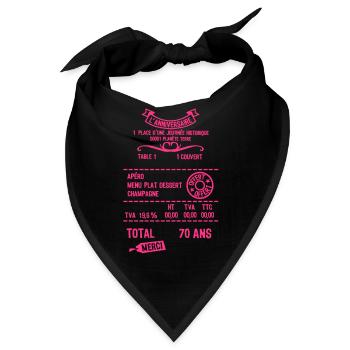 70 Jahre das Hinzufügen von Notizen resto Tatsache - Bandana - Schwarz - Vorne