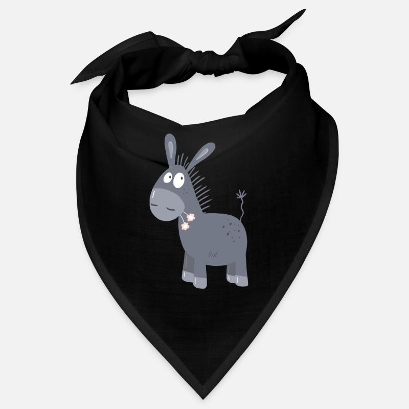 Petit âne avec des fleurs I Muli Mule Comic Bandana