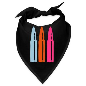 kugel patrone gewehr - Bandana - Schwarz - Vorne